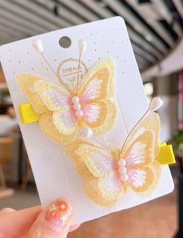 Butterfly Embroidered Hairpins - Mini Taylor